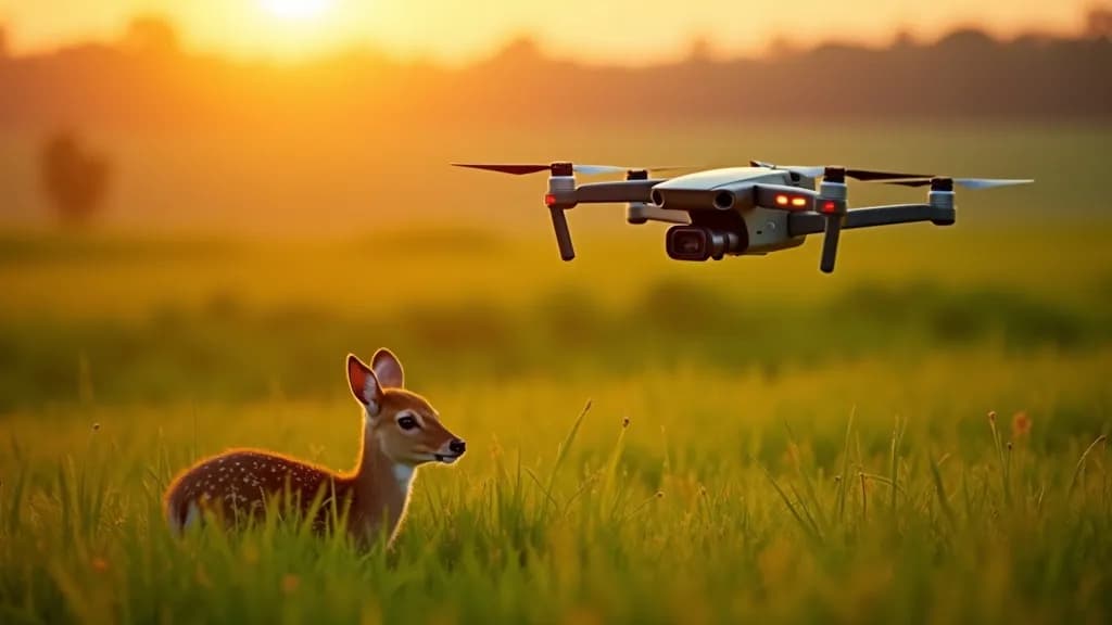 Kitzrettung mit Drohne — Wildtierschutz vor der Mahd